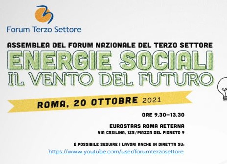 Assemblea Forum Nazionale del Terzo Settore: Energie sociali - Il vento del futuro