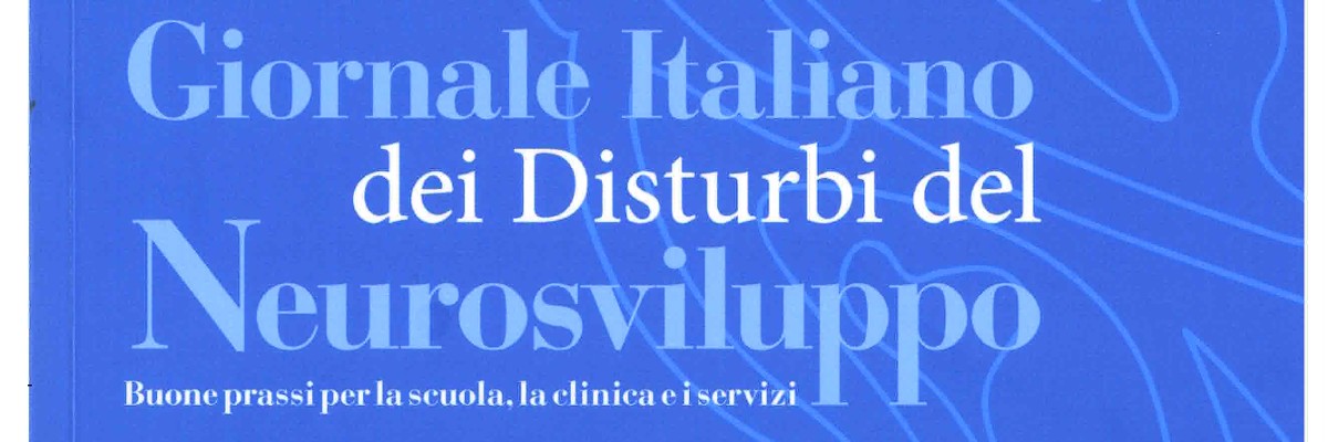 Giornale Italiano dei Disturbi del Neurosviluppo: ordina il numero di aprile 2022