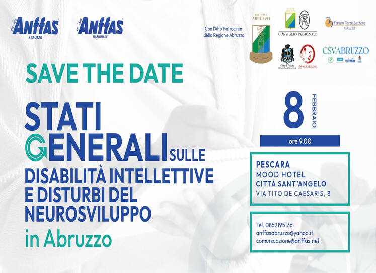 8 febbraio, ecco gli “Stati Generali sulle Disabilità Intellettive e Disturbi del Neurosviluppo in Abruzzo”: 