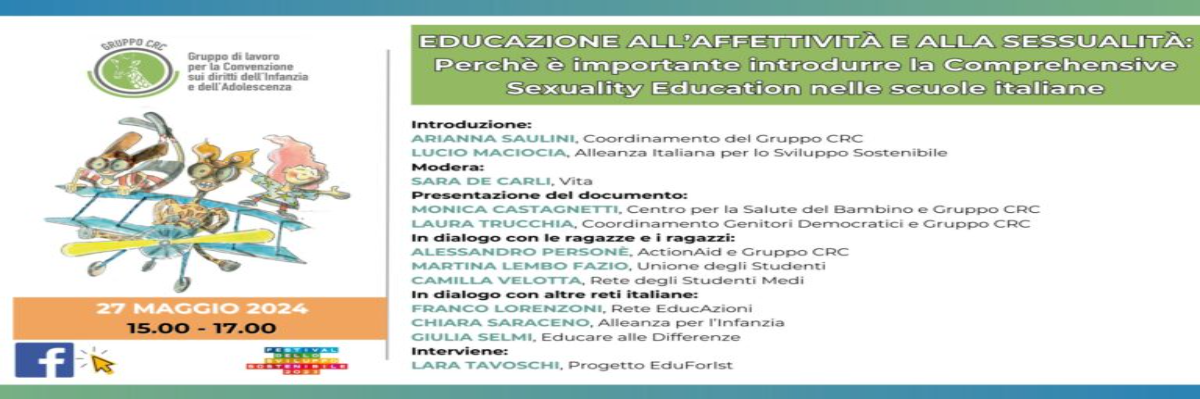 Il Gruppo CRC pubblica un posizionamento sull’educazione all’affettività e alla sessualità